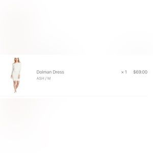 Michael Stars Dolman Dress, Size Medium, Color Ash Grey